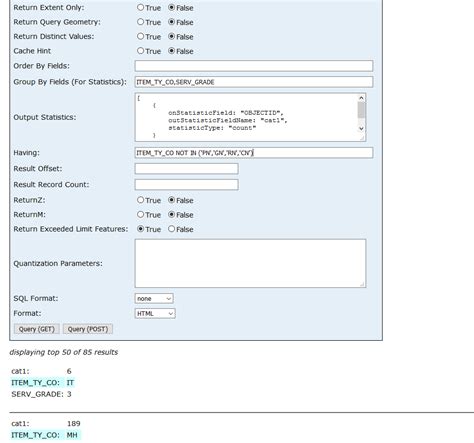 Data tab of service. . Arcgis rest services directory query example